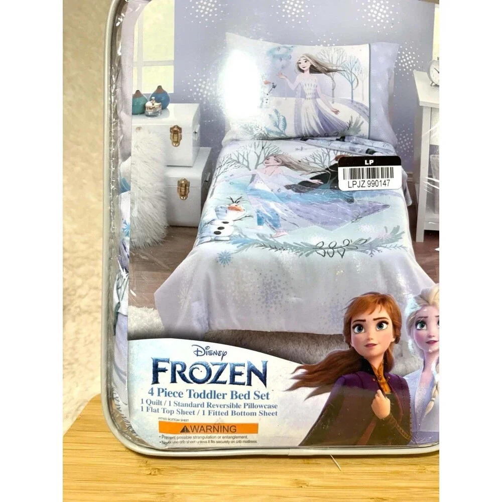 Frozen 2 4pc Toddler Bed Set Royally Cool Bedding Elsa Anna New
